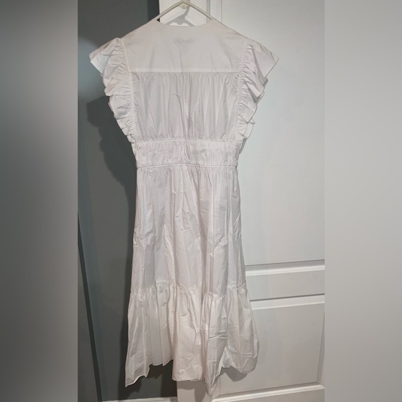 New! DEREK LAM 10 CROSBY Greta Ruffle White Dress 🤍 size 2 NWT! - Picture 13 of 15